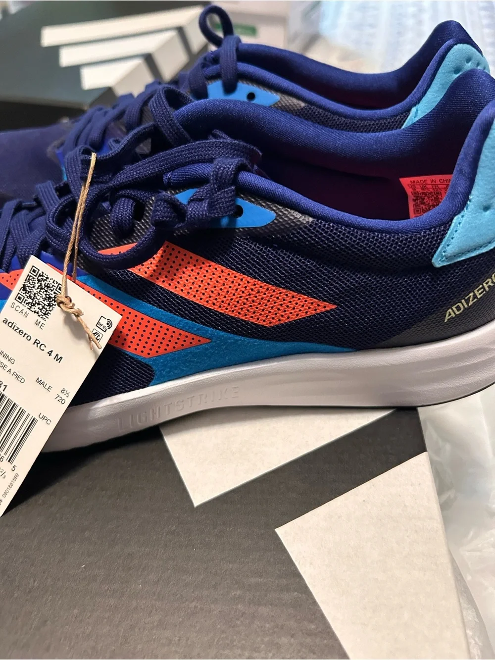 adidas adizero Men's Running Shoes - Navy/Blue/Red